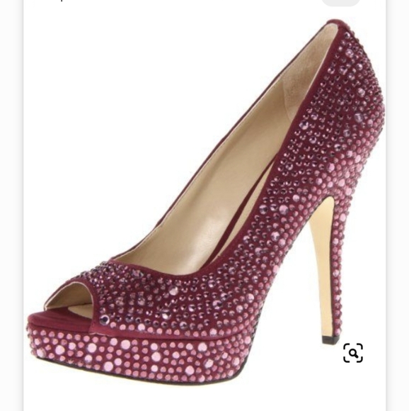 Enzo Angiolini Shoes - Nwot enzo angiolini purple rhinestones  evening  peep  toe platform pump heels